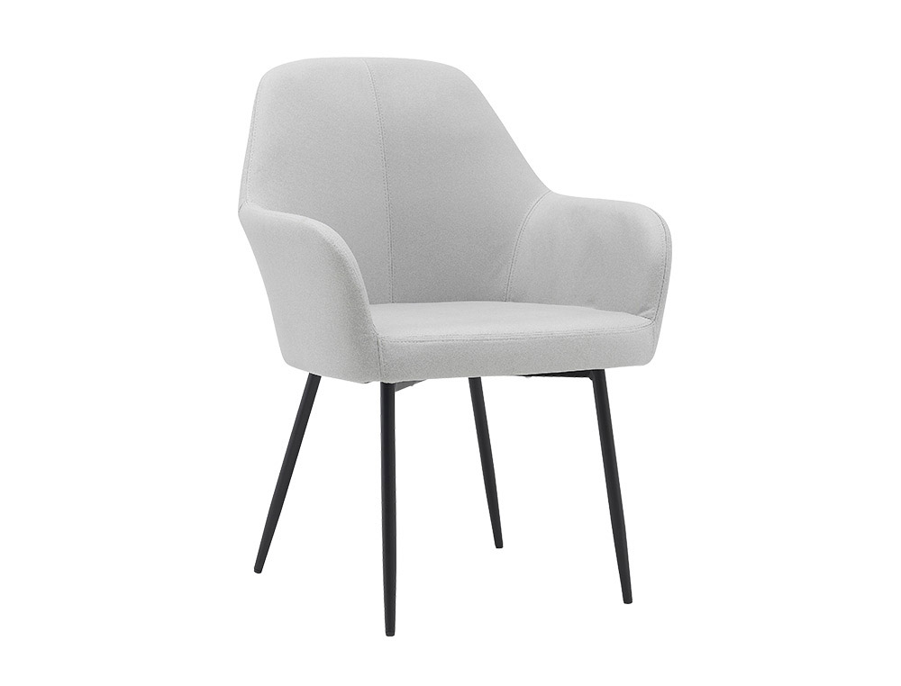 Silla q-connect confidente siemione base metalica alt max 820 anc 570 prof 580 color gris claro