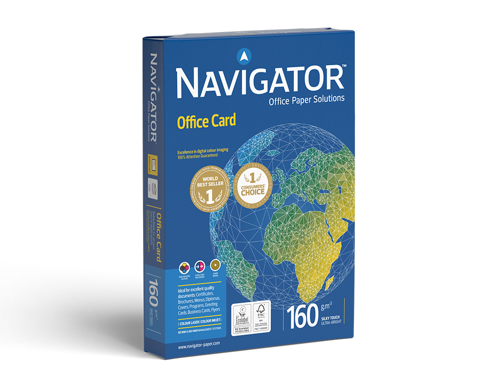 Papel fotocopiadora navigator din a3 160 gramos papel multiuso ink-jet y laser paquete de 250 hojas