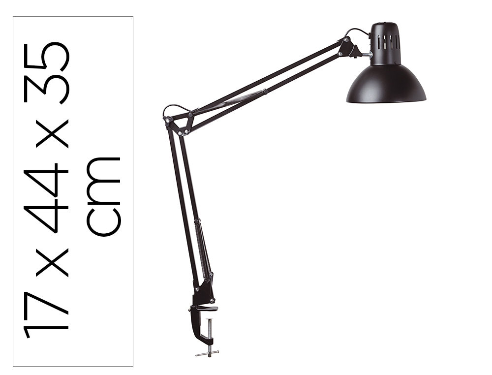 Lampara de escritorio maul study con pinza color negro 170x440x350 mm