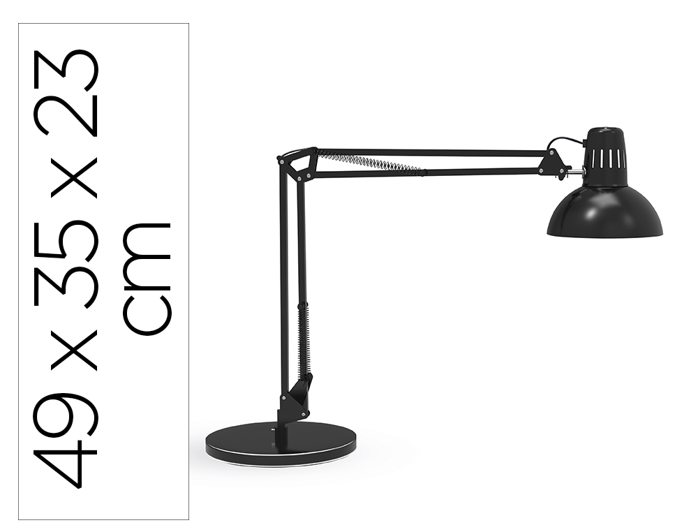 Lampara de escritorio maul study con base color negro 490x350x230 mm