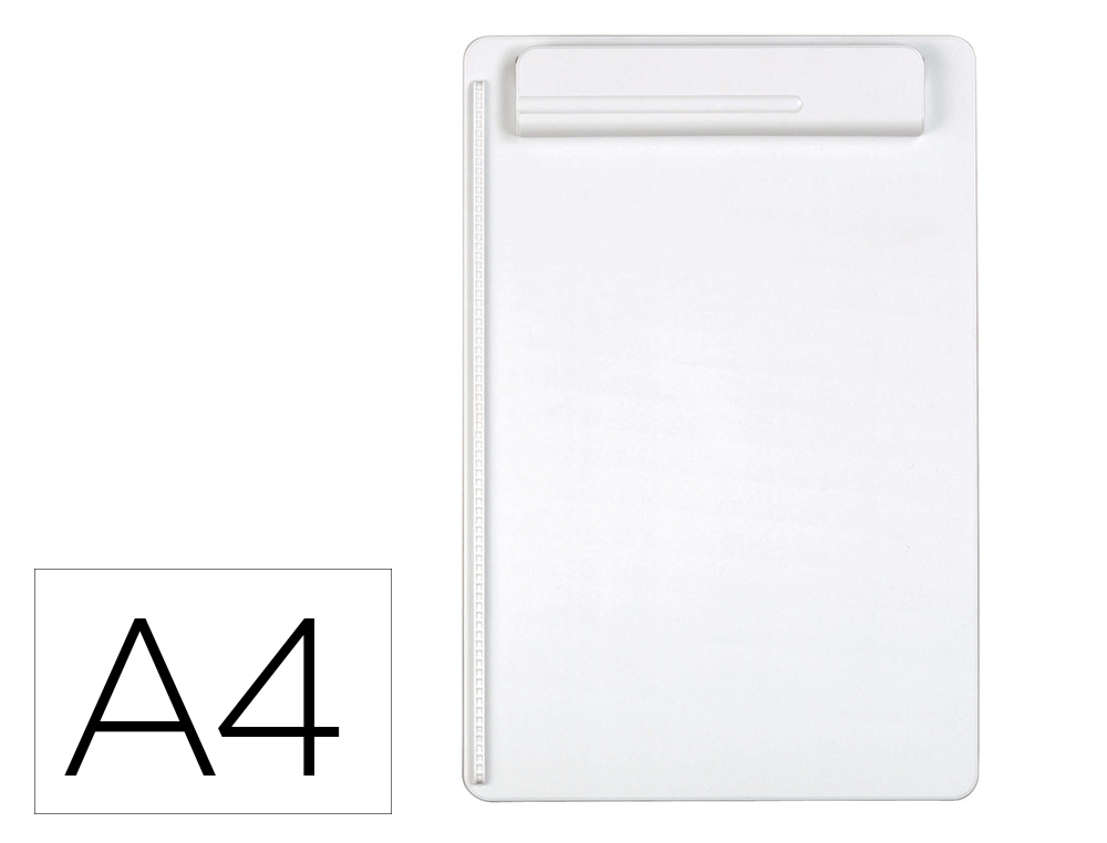 Portanotas maul go din a4 plastico reciclado con pinza color blanco