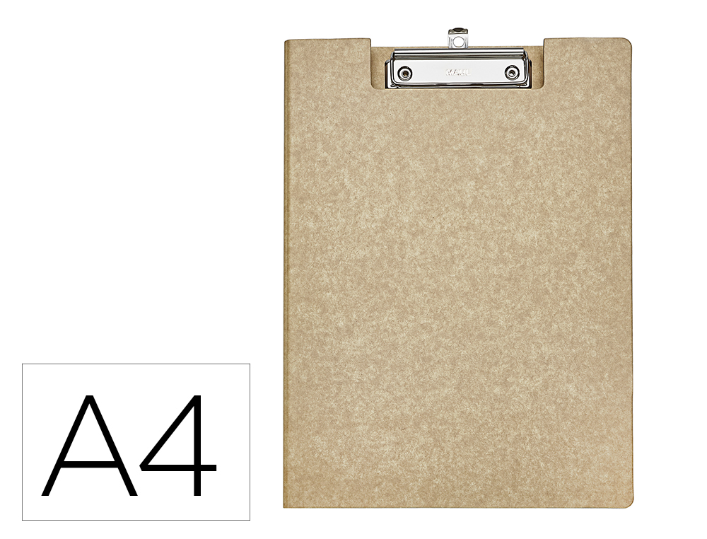 Portanotas maul balance din a4 carton reforzado 3 mm con pinza color kraft