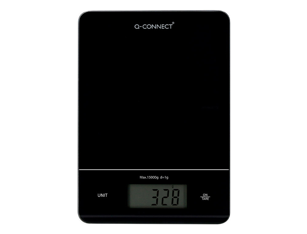 Bascula precision q-connect digital con pantalla lcd precision 1 gr capacidad de 5 gr a 15 kg 240x170x17,5mm