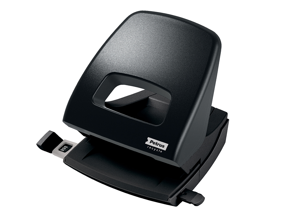 Taladrador petrus 85 recycle negro capacidad 25 hojas