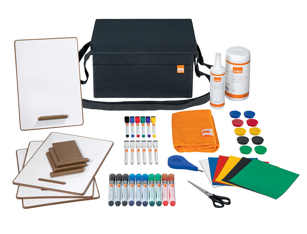 Bolsa kit de accesorios nobo para pizarra blanca 230x200x355 mm