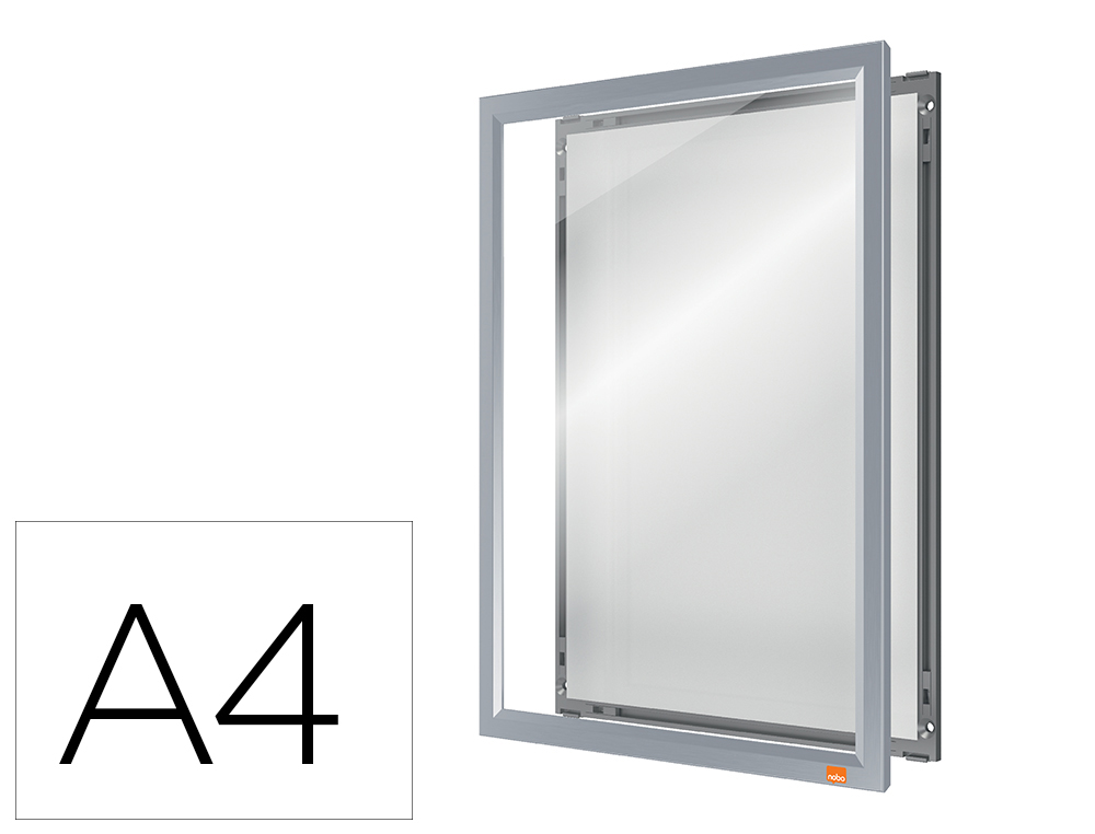 Marco porta anuncios nobo impression pro din a4 marco de clip aluminio 235x13x325 mm