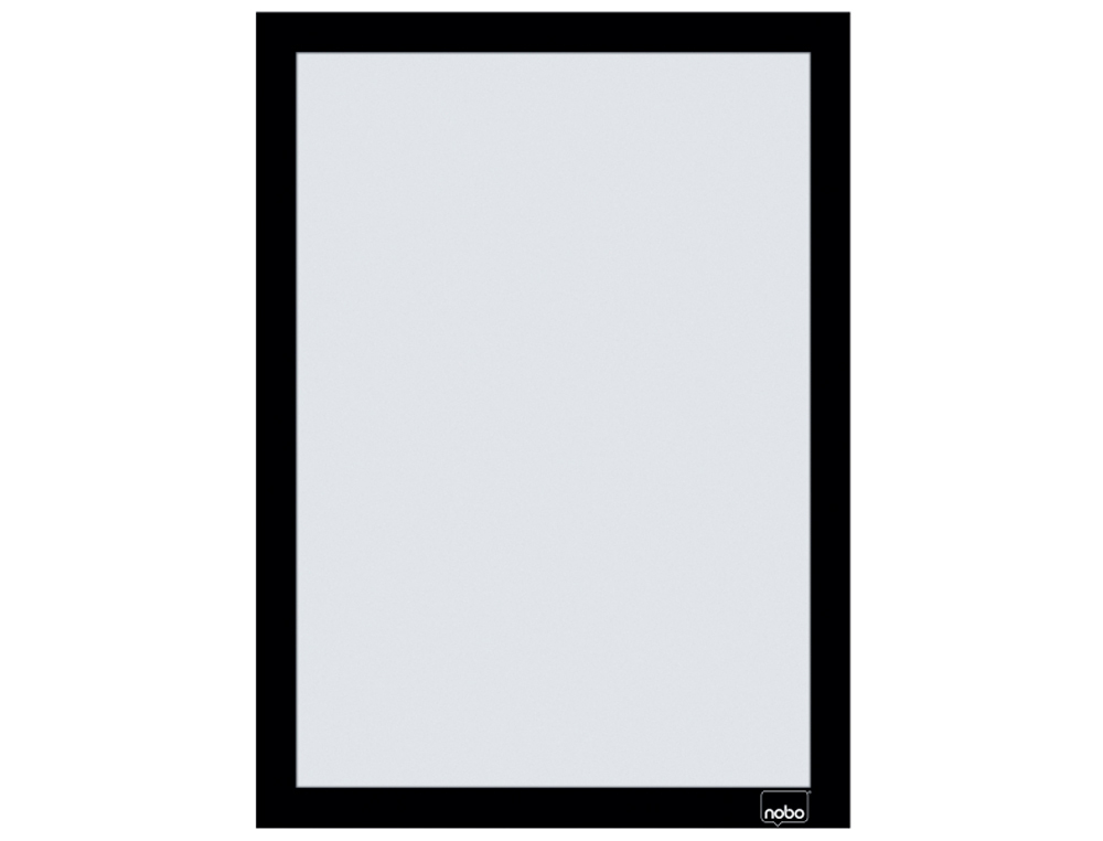 Marco porta anuncios nobo din a4 marco magnetico autoadhesivo color negro pack de 2 unidades