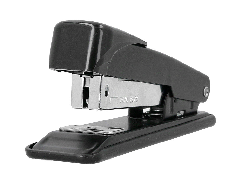 Grapadora greening metalica color negro capacidad 30 hojas usa grapas 24/6 y 26/6