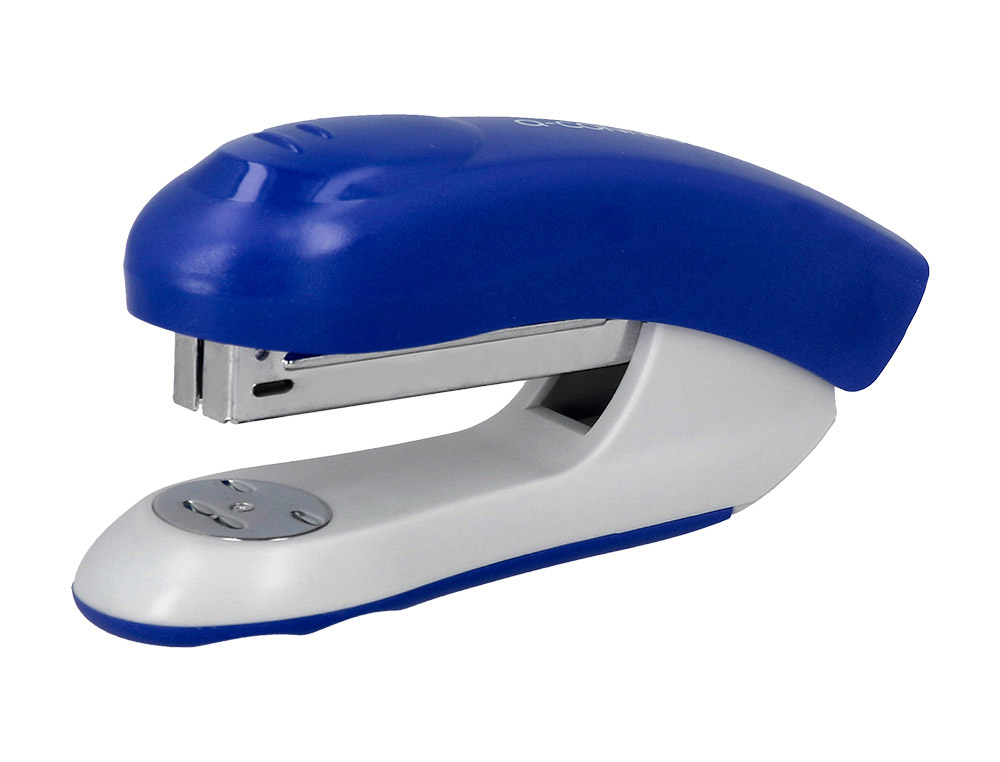 Grapadora q-connect kf14205 plastico abs azul capacidad 20 hojas