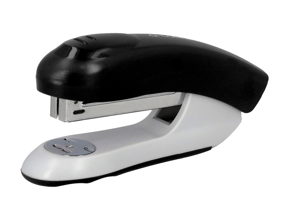Grapadora q-connect kf14207 plastico abs negra capacidad 20 hojas medidas 177x43x67mm