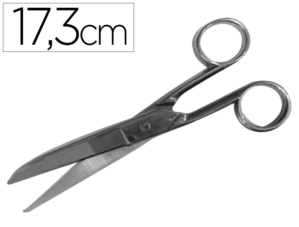 Tijera oficina acero inoxidable 6,8" 17,3 cm