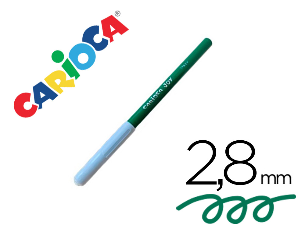 Rotulador carioca joy punta fina 2,8 mm lavable color verde