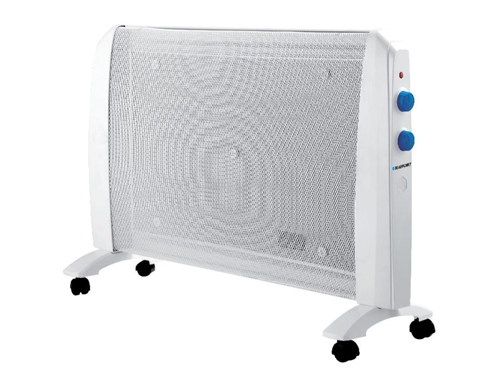 Radiador blaupunkt 2000w dos niveles potencia proteccion sobrecalentamiento con ruedas color blanco