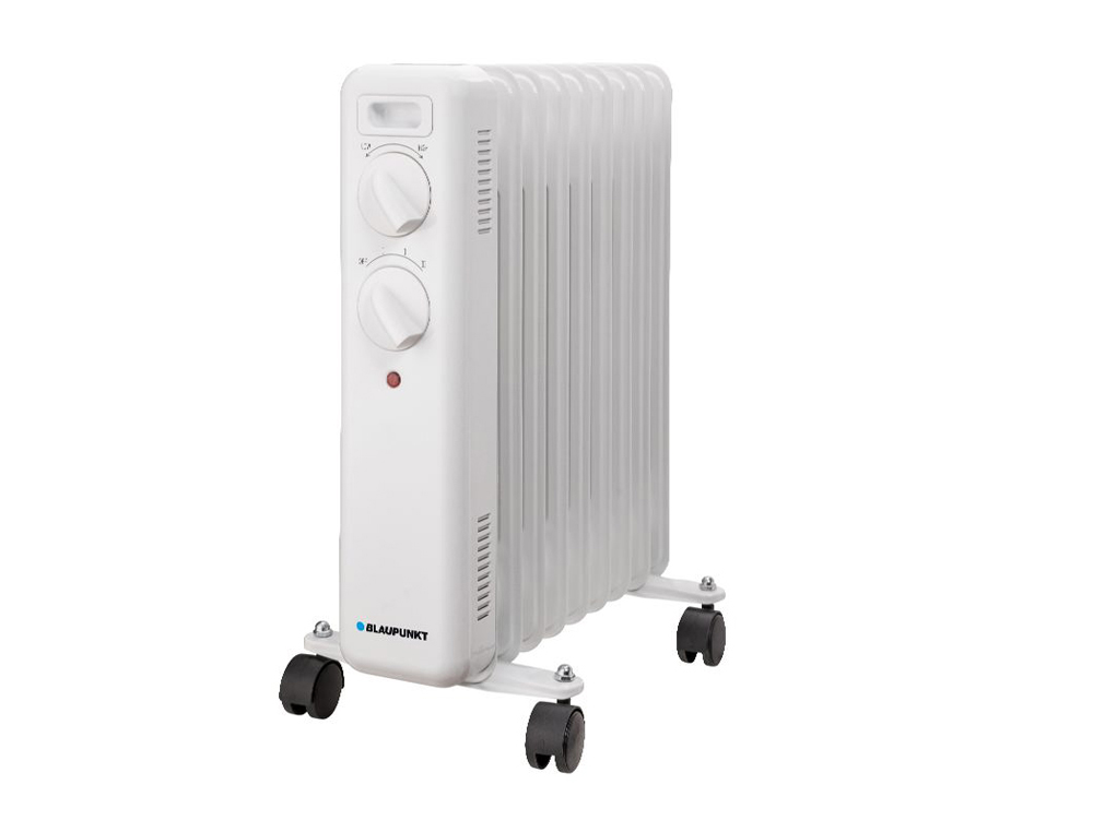 Radiador de aceite blaupunkt 2000w 9 elementos calorificos proteccion sobrecalentamiento con ruedas color blanco
