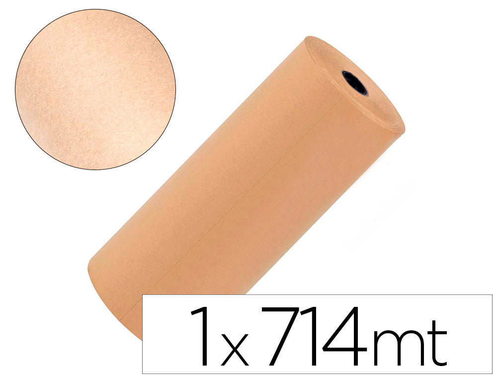Papel kraft liderpapel marron bobina 1 mt x 714 mt especial para embalaje peso 50 kg
