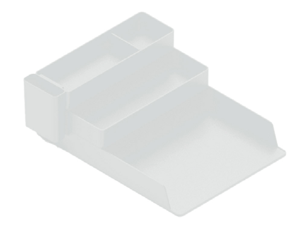 Bandeja sobremesa plastico q-connect organizador de escritorio con 4 departamentos transparente