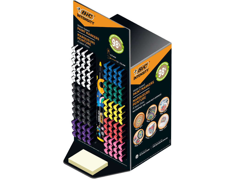 Rotulador bic intensity paint marker expositor de 120 unidades colores surtidos