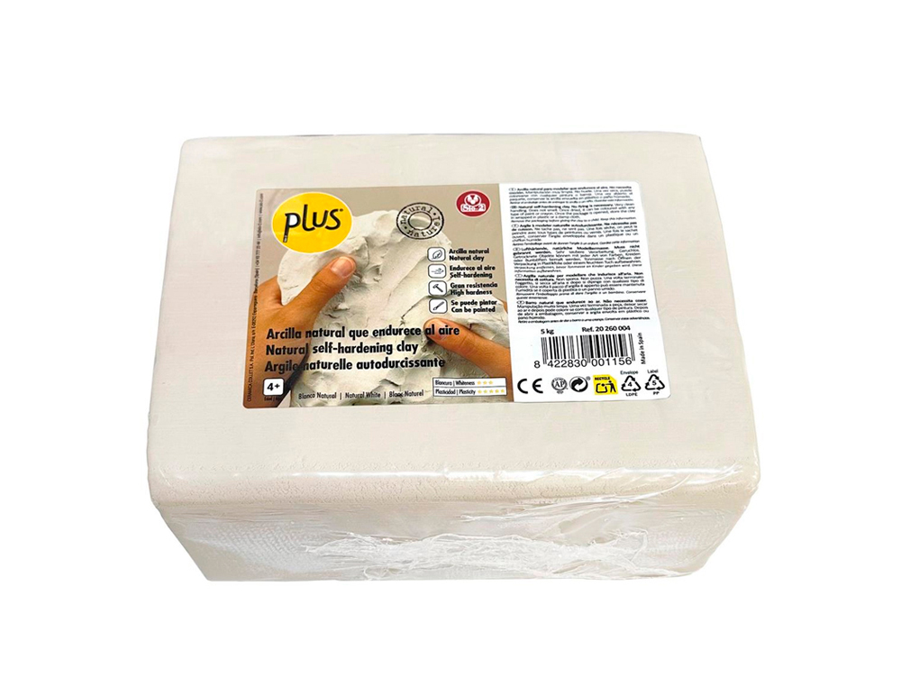 Pasta de modelar sio-2 plus extra color blanco paquete de 5 kg