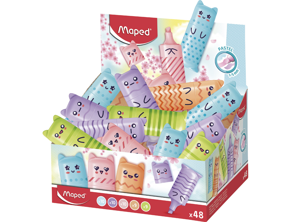 Rotulador maped fluorescente pocket mini pastel