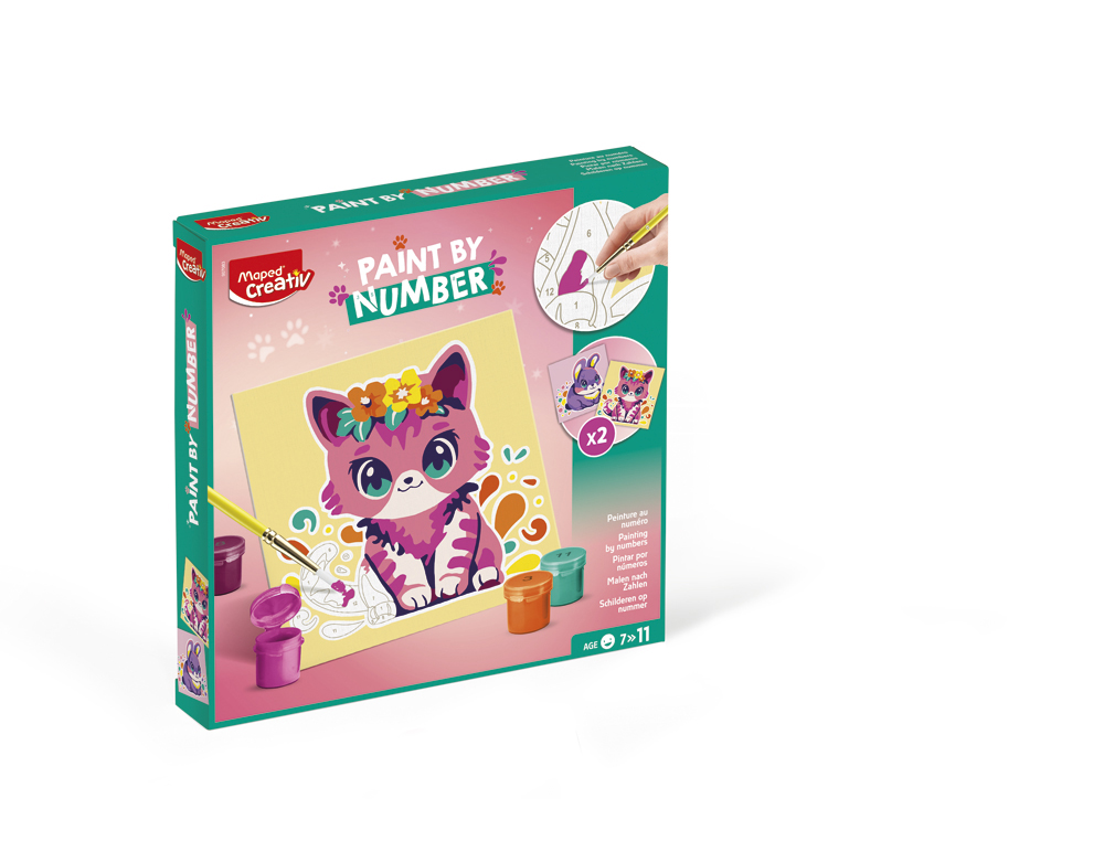 Juego maped creativ pinta por numeros gato/conejo