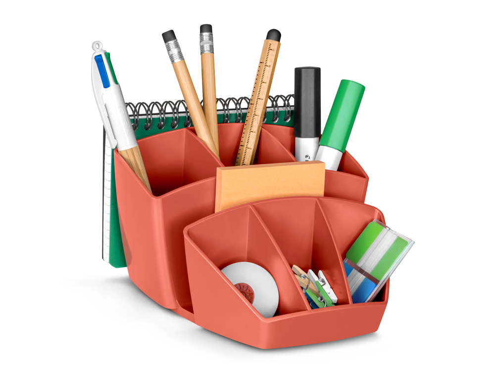 Organizador de sobremesa cep terra nova 8 departamentos color terracota 143x158x93 mm