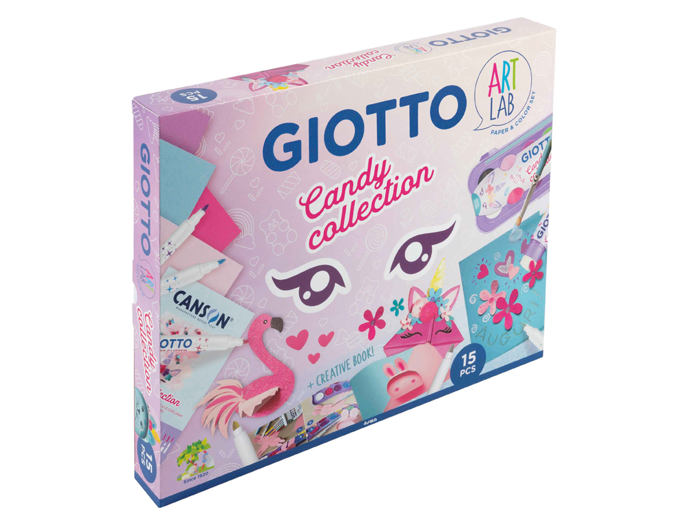 Set creativo giotto art lab candy collection 15 piezas