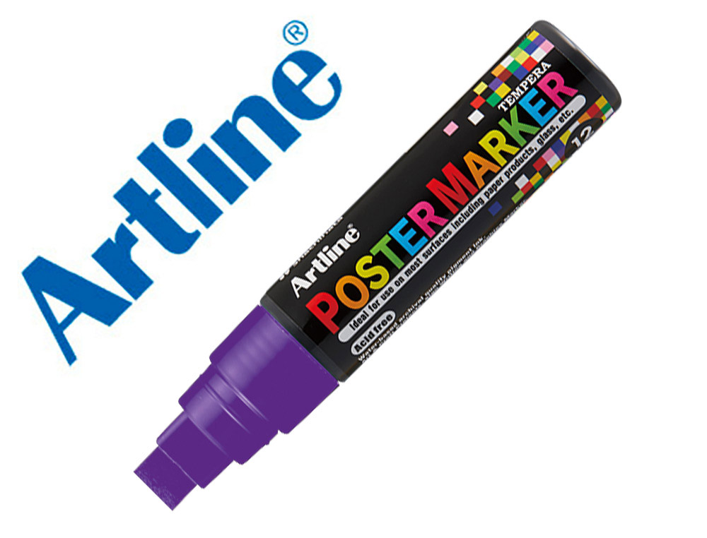 Rotulador artline poster marker epp-12 punta rectangular 12 mm color violeta