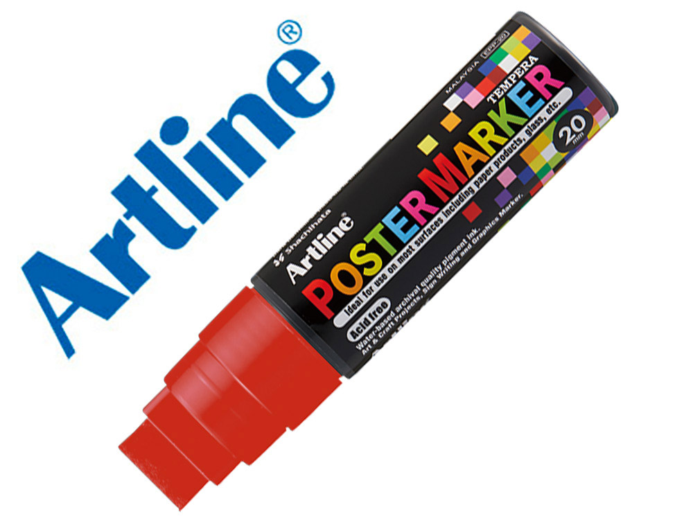 Rotulador artline poster marker epp-20 punta rectangular 20 mm color marron