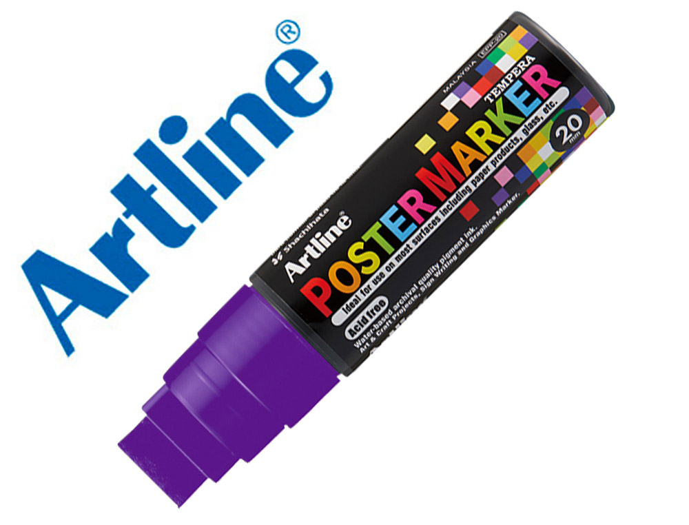 Rotulador artline poster marker epp-20 punta rectangular 20 mm color violeta