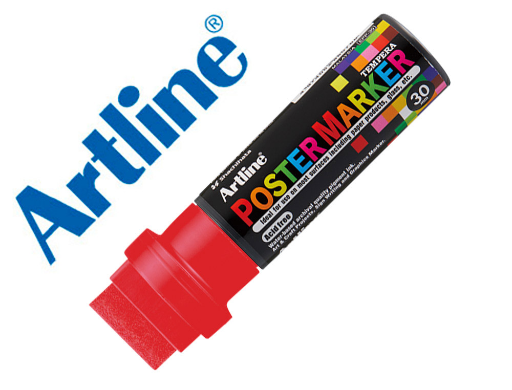 Rotulador artline poster marker epp-30 punta rectangular 30 mm color marron
