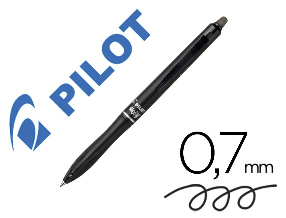 Boligrafo pilot frixion ball plus borrable 0,7 mm punta media negro