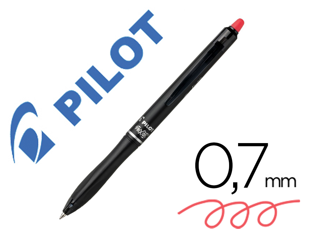 Boligrafo pilot frixion ball plus borrable 0,7 mm punta media rojo
