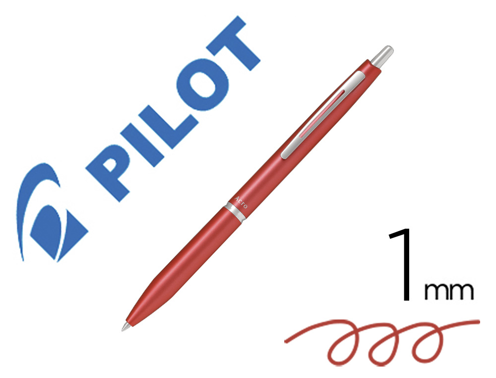Boligrafo pilot acro 1000 tinta gel retractil punta 1 mm coral