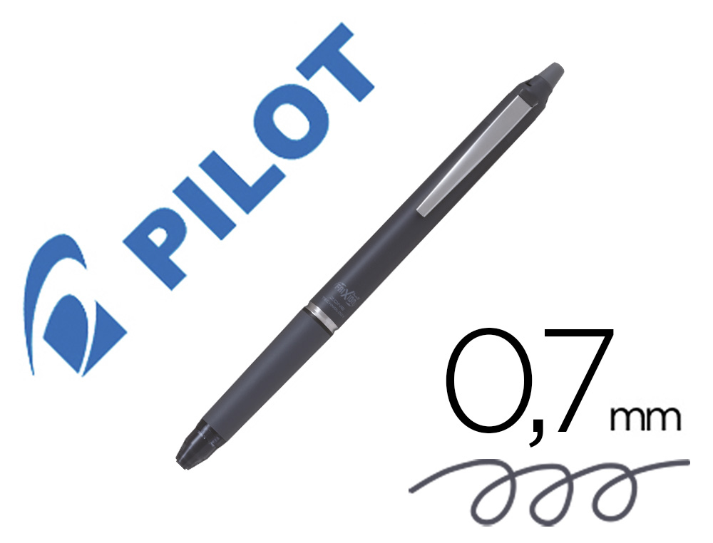 Boligrafo pilot frixion zone borrable 0,7 mm punta media gris