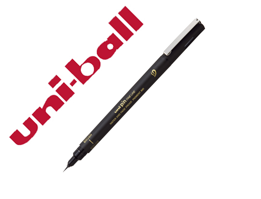 Rotulador uniball pin 500ef punta pincel flexible color negro