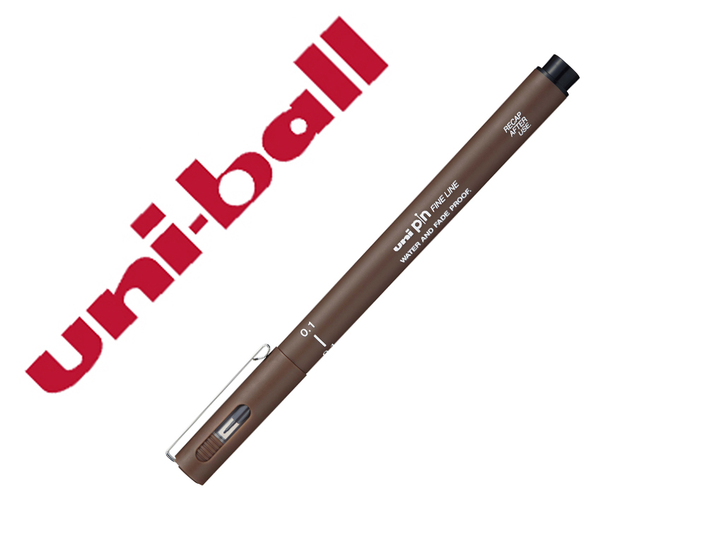 Rotulador uniball pin caligrado micrometrico 0,1 mm color sepia