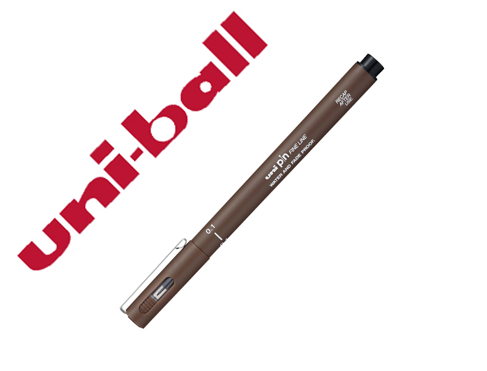 Rotulador uniball pin calibrado micrometrico 0,5 mm color sepia