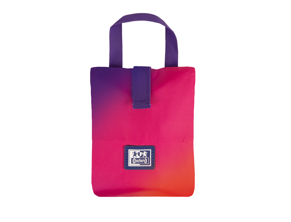 Bolso sandwich oxford bag sunset gradient con asa y cierre velcro 110x200 mm