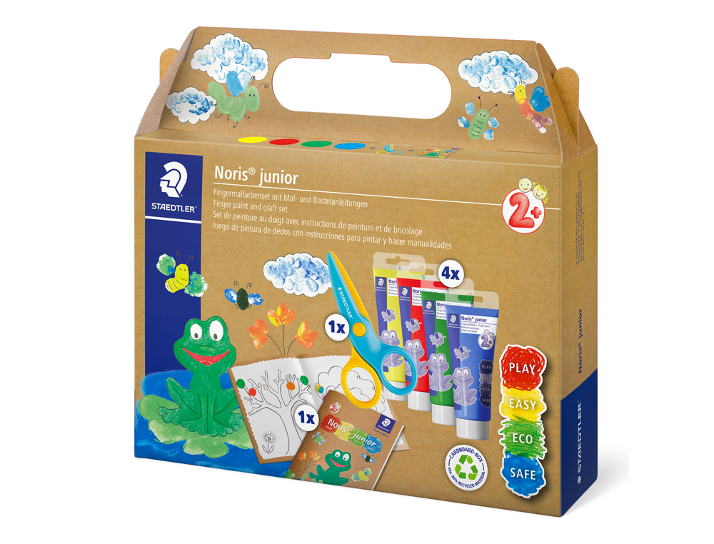 Set de dibujo staedtler noris junior mixto pintura dedos actividades infantiles 6 piezas