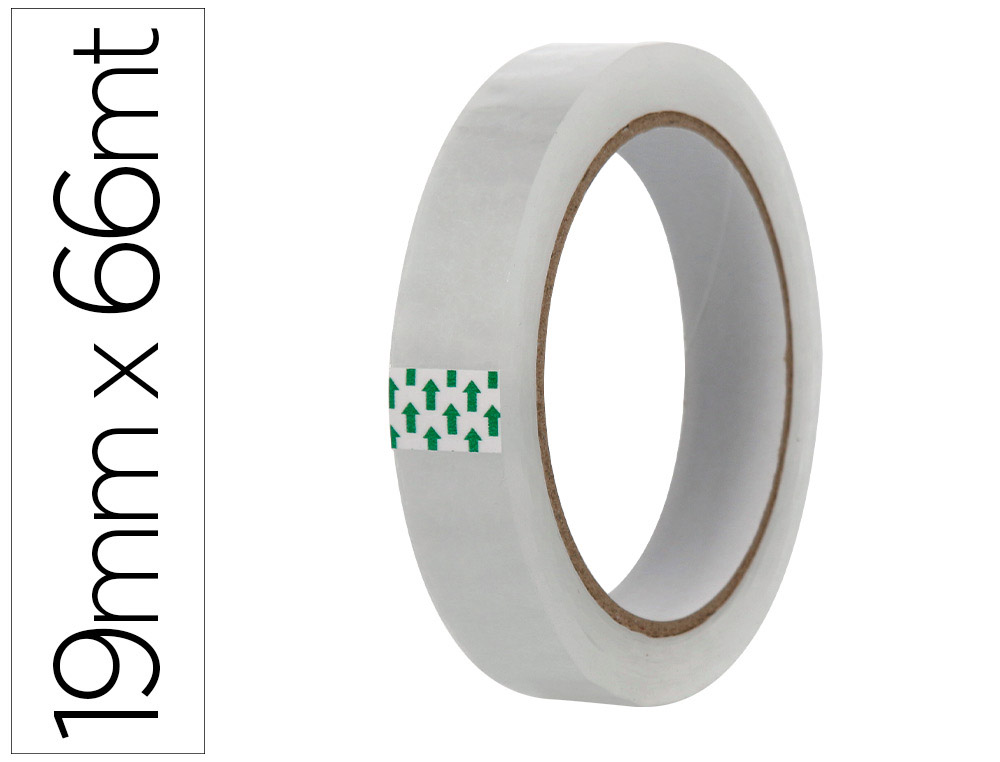 Cinta adhesiva greening transparente 66 mt x 19 mm