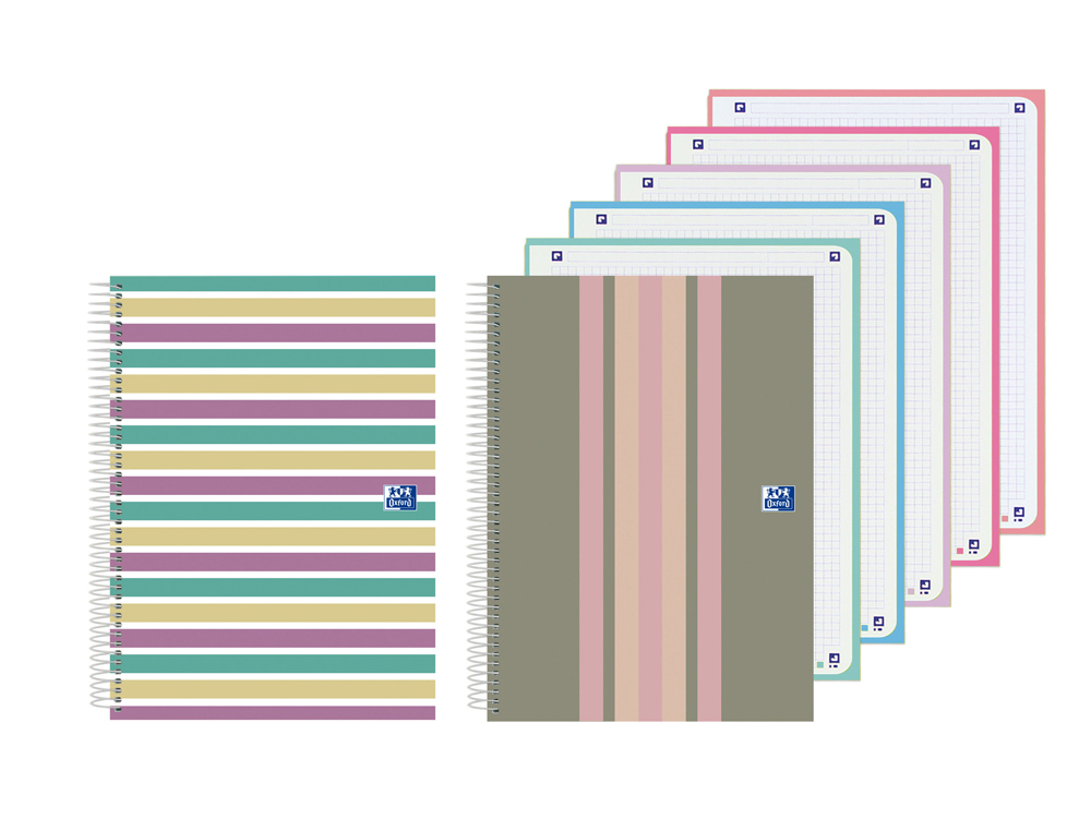 Cuaderno espiral oxford europeanbook 5 tapa extradura din a4+ 120 hojas cuadro 5 mm