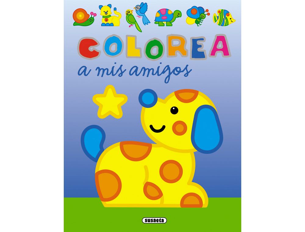 Cuaderno de colorear susaeta colorea a mis amigos 12 paginas 20x27 cm