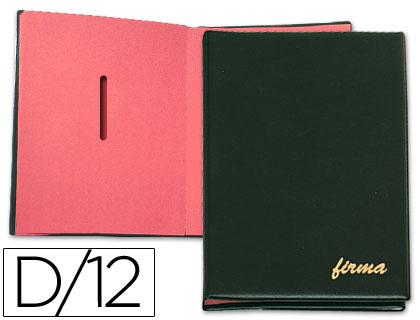 Portafirmas pardo 0874 12 departamentos color negro