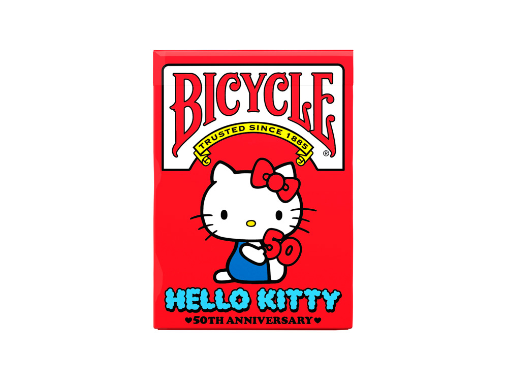Baraja de cartas bicycle hello kitty 50 aniversario