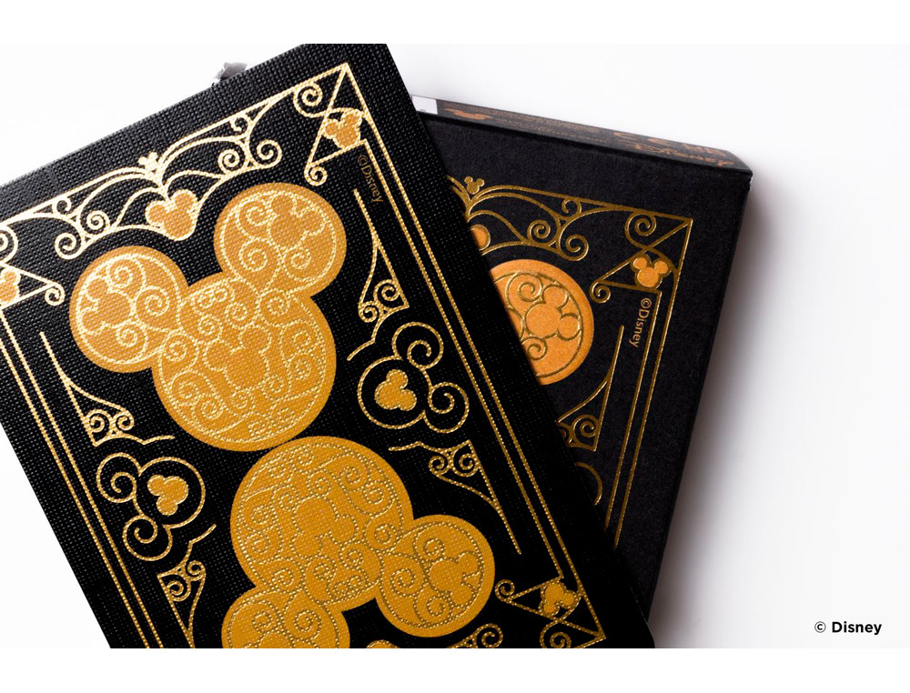 Baraja de cartas bicycle disney black and gold mickey