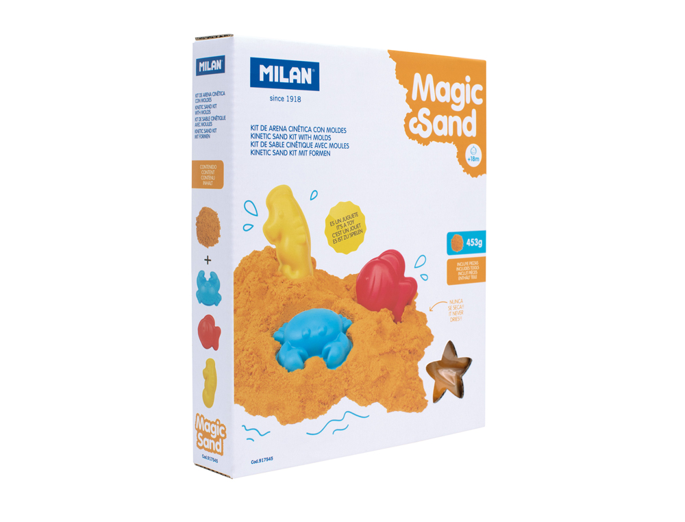 Juego milan magic sand arena cinetica con tres moldes