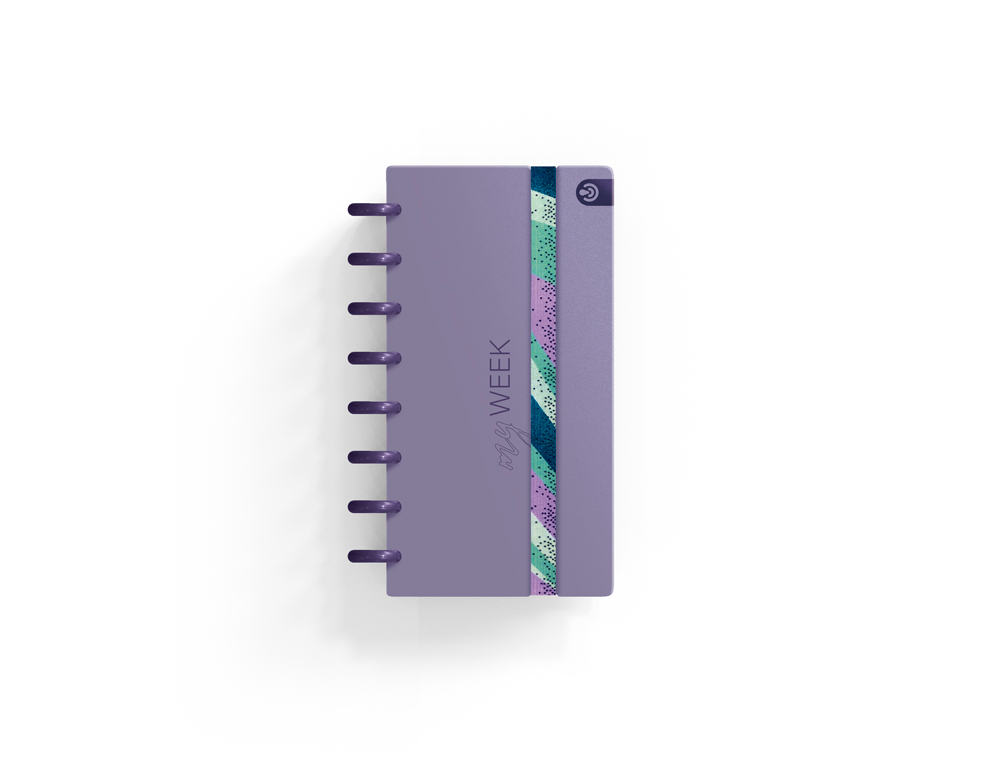 Planificador carchivo ingeniox my week check list my week semanal malva 105x210 mm