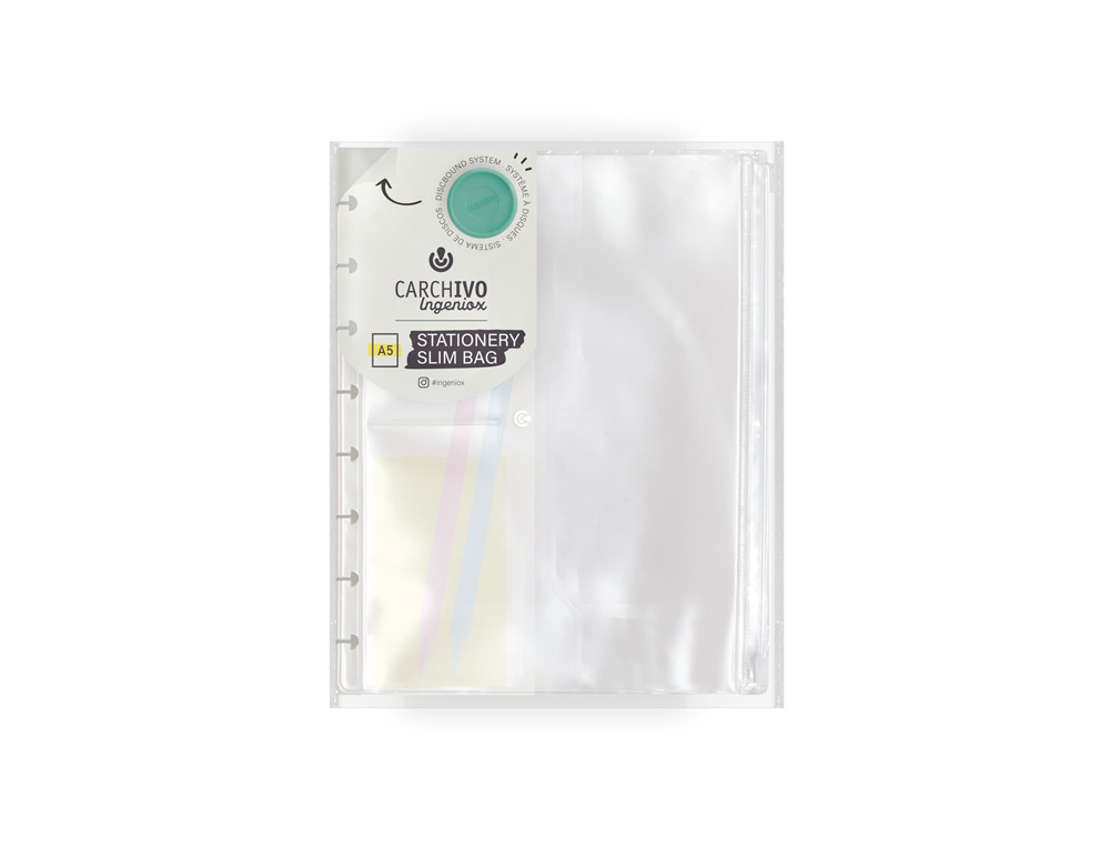 Estuche carchivo ingeniox slim bag my plans para planificador tamaño a5