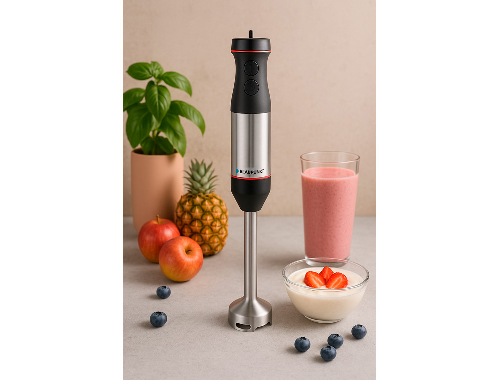 Batidora de mano blaupunkt 800w acero inoxidable control de velocidad boton turbo vaso 1l