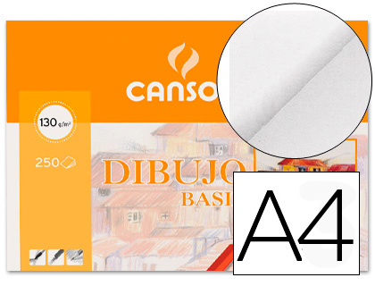 Papel dibujo basik 210x297 130 gr sin recuadro